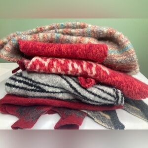 1+ Lbs Felted Wool Sweater Large Scraps Cuttings Pieces Crafts Cutters Applique